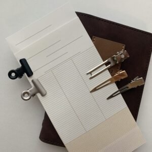 Metal Ticket & Paper Clips – Mixed Sizes for Journaling, Notes, Receipts & Study Organization (3 pcs Random)