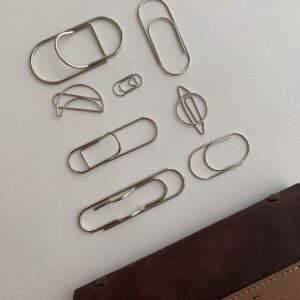 Silver Oversized Round Paper Clips – Mixed Sizes (70–170mm), Set of 4，Random selection