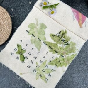 2026 Hand-Dyed DIY Wall Calendar – Minimal Home Décor & Journaling Planner (Handmade, 15–30 Days Production Time)